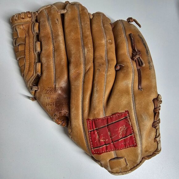 Vintage Rawlings Baseball Glove RBG 36BO Leather 12" Adult Right Hand Throw Tan - Picture 4 of 9